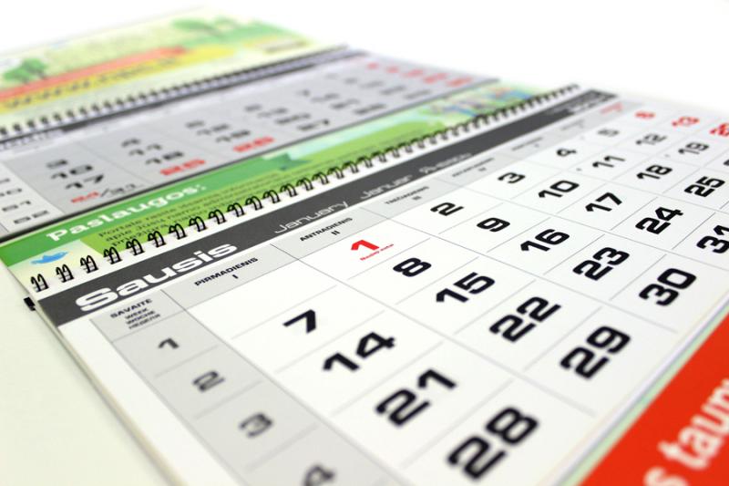 kalendoriai spaustuve spausdinimas